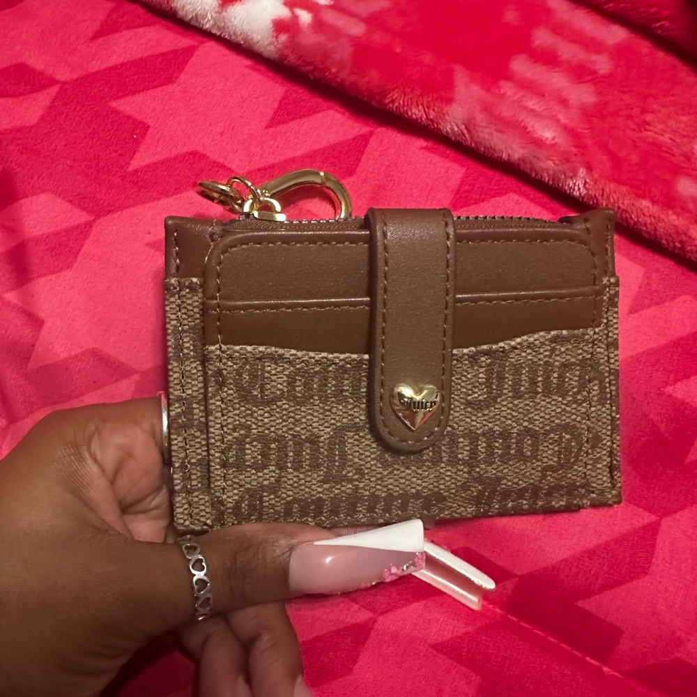 Juicy Couture Brown and Gold Card Holder